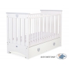Babybett 120x60cm Lorenzo III weiß/grau mit Schublade MAXI