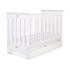 Babybett 120x60cm Lorenzo III weiß/grau mit Schublade STANDARD