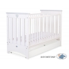 Babybett 120x60cm Lorenzo III weiß/grau mit Schublade STANDARD