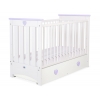 Babybett 120x60cm Lorenzo III weiß/lila mit Schublade MAXI