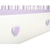 Babybett 120x60cm Lorenzo III weiß/lila mit Schublade MAXI