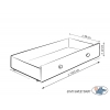 Babybett 120x60cm Lorenzo III weiß/lila mit Schublade MAXI