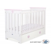 Babybett 120x60cm Lorenzo III weiß/rosa mit Schublade MAXI