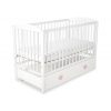 Babybett 120x60cm mit Herzen mit Schublade MAXI