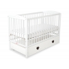 Babybett 120x60cm mit Herzen mit Schublade MAXI