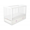 Babybett 120x60cm mit Herzen mit Schublade MAXI