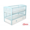 Babybett 120x60cm mit Herzen mit Schublade MAXI
