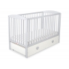 Babybett 120x60cm mit Herzen mit Schublade MAXI