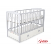 Babybett 120x60cm mit Herzen mit Schublade MAXI