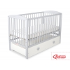 Babybett 120x60cm mit Herzen mit Schublade MAXI