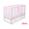 Babybett 120x60cm mit Herzen mit Schublade MAXI