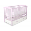 Babybett 120x60cm mit Herzen mit Schublade MAXI