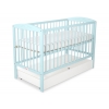Babybett 120x60cm mit Herzen mit Schublade STANDARD