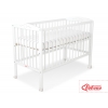 Babybett 120x60cm mit Herzen nr 5003-07 - Weiß
