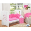 Babybett Bettwäsche 90x120 100x135 Set 2-tlg - Chic dunkel rosa
