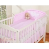 Babybett Bettwäsche Babybett 60x120cm und 70x140cm Set 2-tlg - Hängende Herzen Rosa-Punktemuster