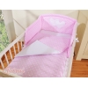 Babybett Bettwäsche Babybett 60x120cm und 70x140cm Set 2-tlg - Hängende Herzen Rosa-Punktemuster