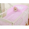 Babybett Bettwäsche Babybett 60x120cm und 70x140cm Set 2-tlg - Hängende Herzen Rosa-Punktemuster