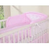 Babybett Bettwäsche Babybett 60x120cm und 70x140cm Set 2-tlg - Hängende Herzen Rosa-Punktemuster