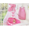 11tlg. Babybettwäsche Set Bettset für Babybett 135x100cm dunkel rosa kariert für Mädchen