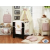 Babybett Bettwäsche Set 11-tlg mit Himmel (L70) - Gute Nacht braun