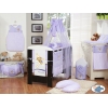Babybett Bettwäsche Set 11-tlg mit Himmel (L70) - Gute Nacht lila