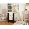 Babybett Bettwäsche Set 11-tlg mit Himmel (S70) - Gute Nacht braun