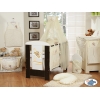 Babybett Bettwäsche Set 11-tlg mit Moskitonetz (S70) - Gute Nacht creme