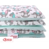 Babybett Bettwäsche Set 2-tlg 100x135cm Mini -  Schaukelpferde