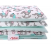 Babybett Bettwäsche Set 2-tlg 100x135cm Mini -  Schaukelpferde