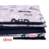 Babybett Bettwäsche Set 2-tlg 100x135cm Mini - grau Hasen