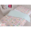 Babybett Bettwäsche Set 2-tlg 100x135cm Mini - lustige Eulen