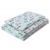 Babybett Bettwäsche Set 2-tlg 100x135cm Mini - minze Hasen