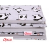 Babybett Bettwäsche Set 2-tlg 100x135cm Mini - Panda grau