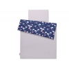 Babybett Bettwäsche Set 2-tlg 100x135cm Mini - Schwäne dunkelblau