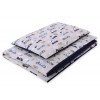 Babybett Bettwäsche Set 2-tlg 100x135cm Mini - Schwäne dunkelblau