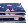Babybett Bettwäsche Set 2-tlg 100x135cm Mini - Schwäne dunkelblau