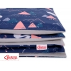 Babybett Bettwäsche Set 2-tlg 100x135cm Mini - Schwäne dunkelblau