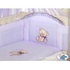 Babybett Bettwäsche Set 2-tlg - Bär mit Schleife lila