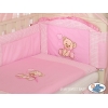 Babybett Bettwäsche Set 2-tlg - Bär mit Schleife rosa