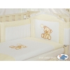 Babybett Bettwäsche Set 2-tlg - Bär mit Schleife weiß