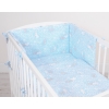 Babybett Bettwäsche Set 2-tlg - blaue Hasen