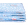 Babybett Bettwäsche Set 2-tlg - blaue Hasen