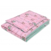 Babybett Bettwäsche Set 2-tlg - Eulen rosa-minze
