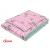Babybett Bettwäsche Set 2-tlg - Eulen rosa-minze