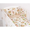 Babybett Bettwäsche Set 2-tlg - Faultiere beige/beige