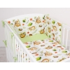 Babybett Bettwäsche Set 2-tlg - Faultiere beige/grün