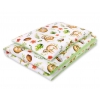 Babybett Bettwäsche Set 2-tlg - Faultiere beige/grün