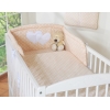 Babybett Bettwäsche Set 2-tlg - Hängende Herzen Beige-Punktemuster