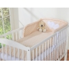 Babybett Bettwäsche Set 2-tlg - Hängende Herzen Beige-Punktemuster
